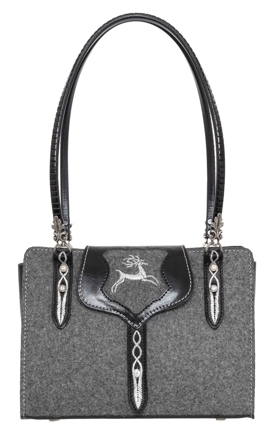 Damen Sima | Sima Handtasche "Karree" 196-3815 Schwarz Grau