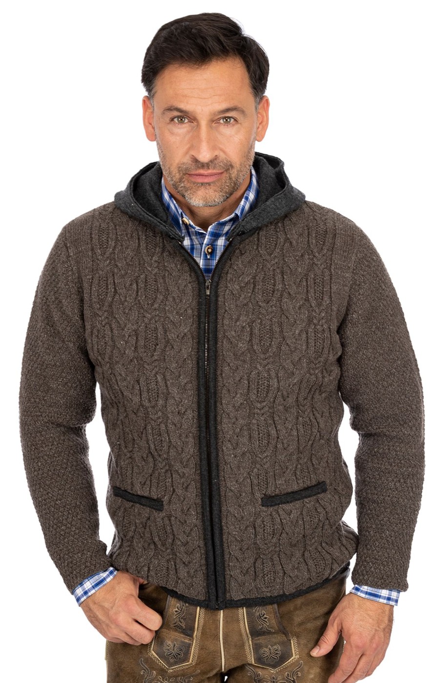 Herren Maddox | Maddox Strickjacke Hochstaufen Kiesel