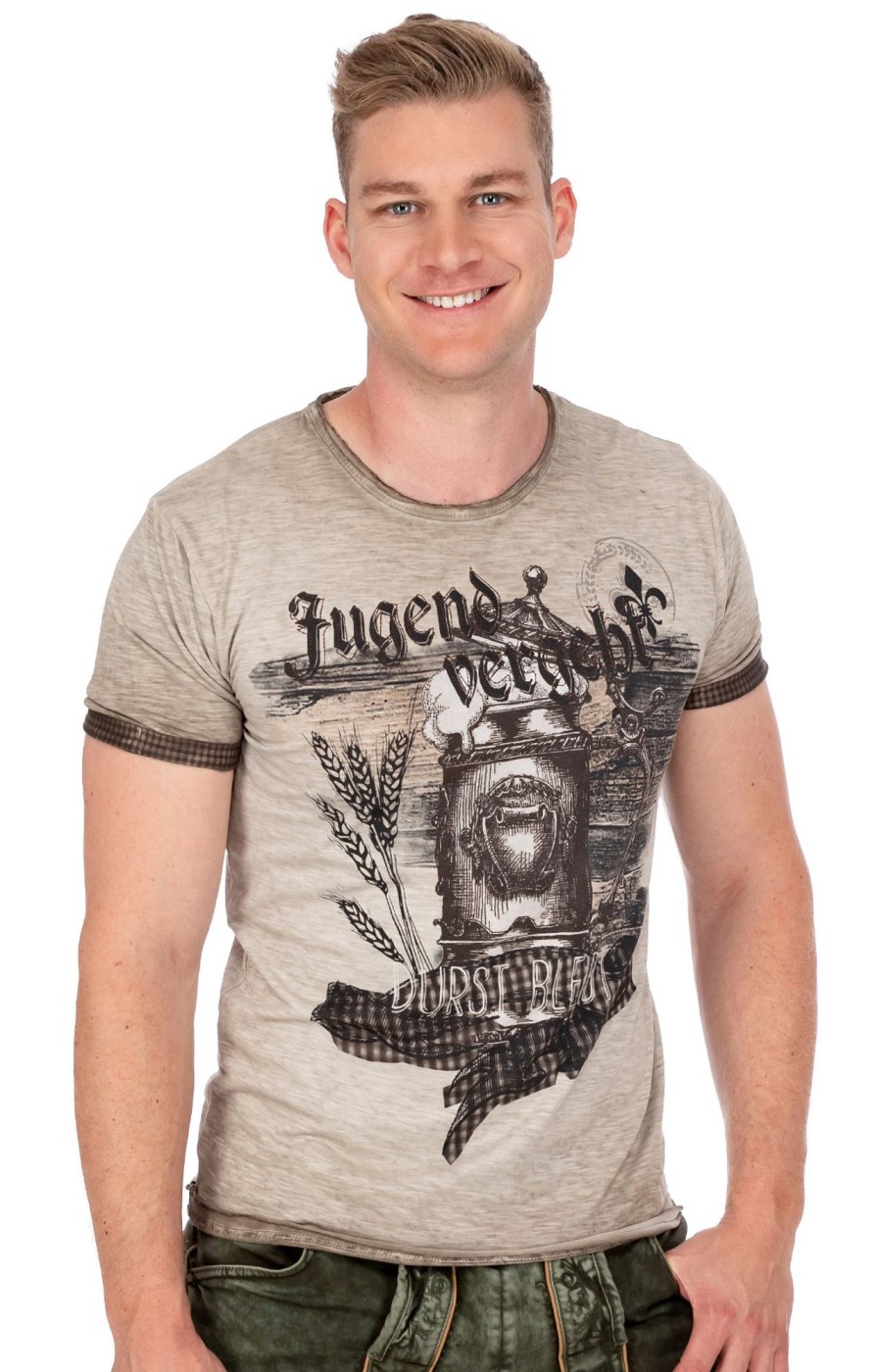 Herren Hangowear | Hangowear T-Shirt Durst-Blebt Grau