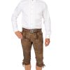 Herren Gwandler | Gwandler Lederhose Kniebund Mit Gurtel Michelbach Hafer Gespeckt