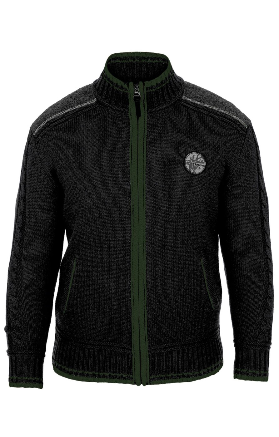 Herren Spieth & Wensky | Spieth & Wensky Strickjacke Betzbach Schwarz