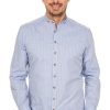 Herren Gipfelstürmer | Gipfelsturmer Hemd Stehkragen 420002-4201-42 Mittelblau (Slim Fit)