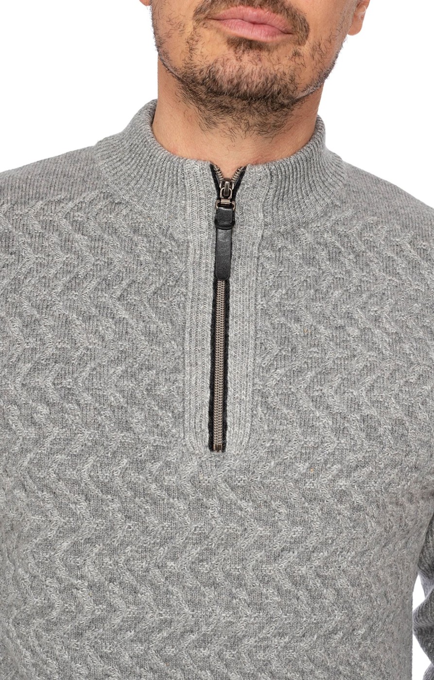 Herren Spieth & Wensky | Spieth & Wensky Strickpullover Azius Hellgrau Melange