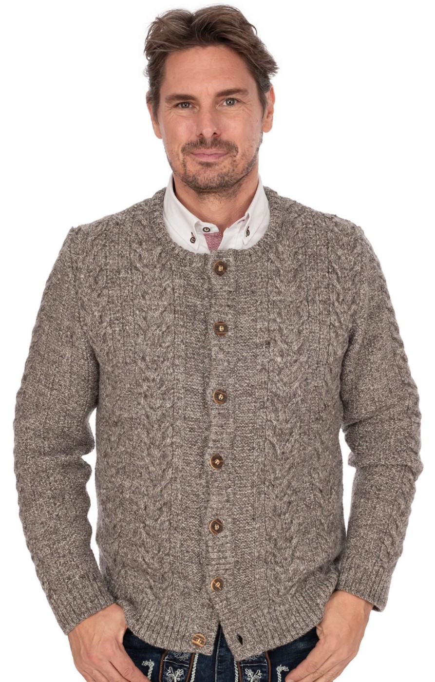 Herren Gipfelstürmer | Gipfelsturmer Strickjacke 427021-0772-69 Dunkelbraun