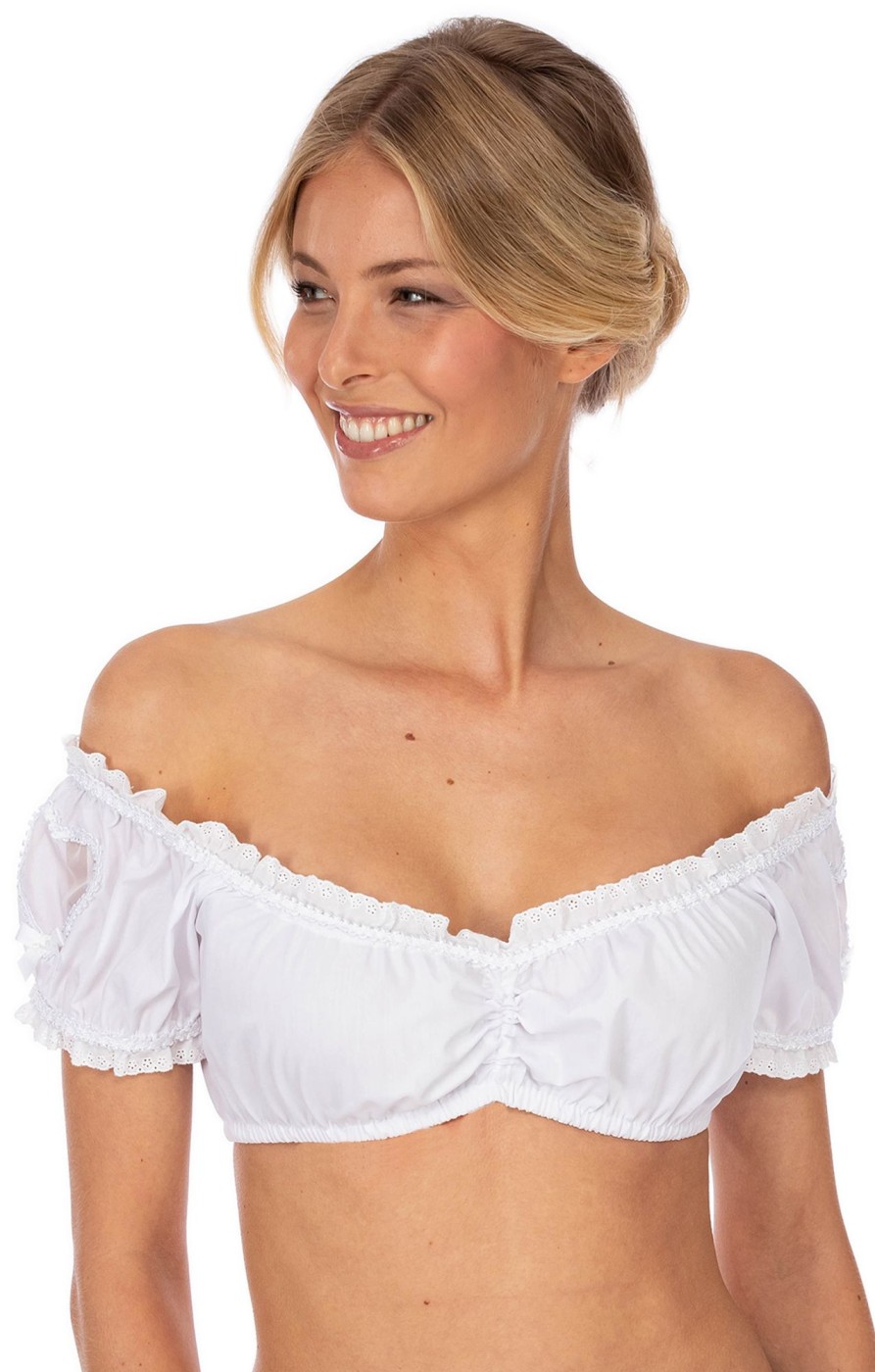 Damen Krüger Dirndl | Kruger Dirndl Dirndlbluse Herzenssache Weis