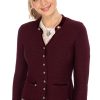 Damen Spieth & Wensky | Spieth & Wensky Trachten Strickjacke Malta Burgund