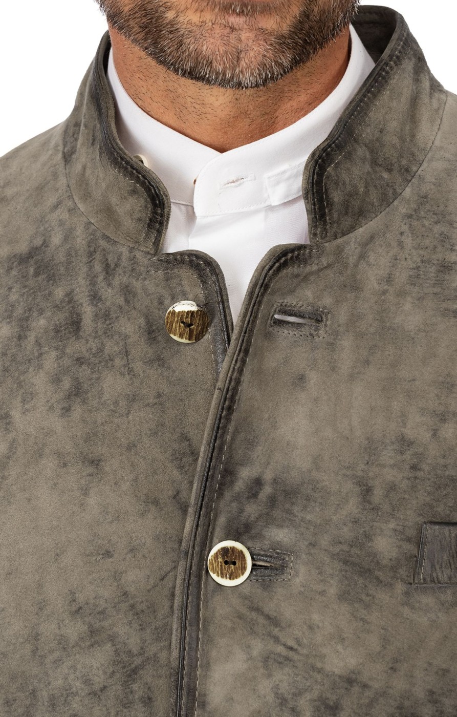 Herren Maddox | Maddox Lederjacke Mark Hellgrau