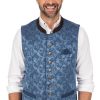 Herren Krüger Dirndl | Kruger Dirndl Weste Kelvin Blau