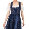 Damen Marjo | Marjo Midi Dirndl 2Tlg. 65Cm Jule Deep Ocen Blue