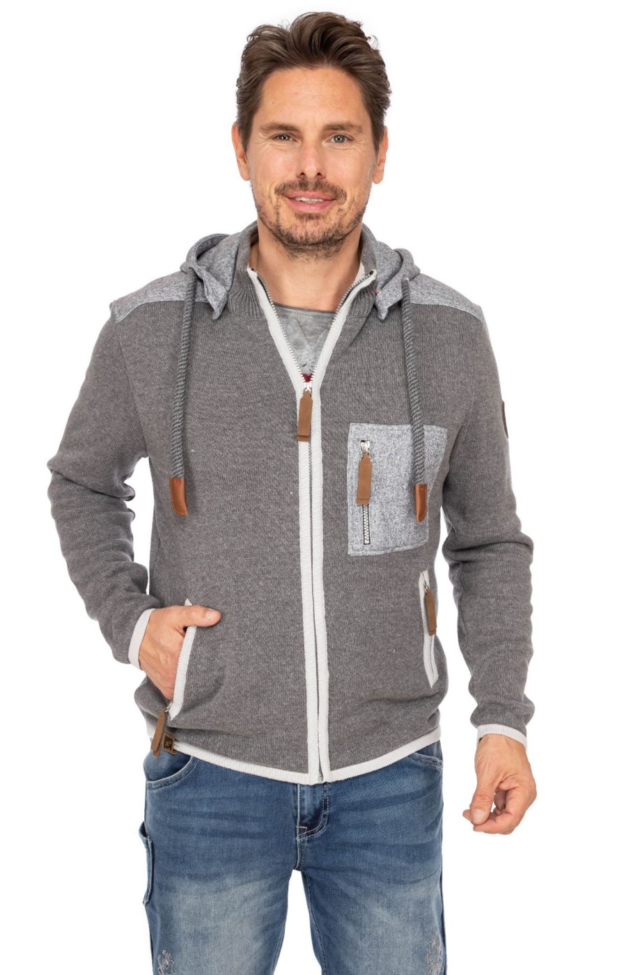 Herren Almgwand | Almgwand Strickjacke Gipfelalm Anthrazit