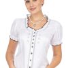 Damen OS-Trachten | Os-Trachten Trachtenbluse Ruschenbluse Tessy Weiss