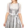 Damen Krüger Dirndl | Kruger Dirndl Midi Dirndl 2Tlg. 60Cm Joselin Grau