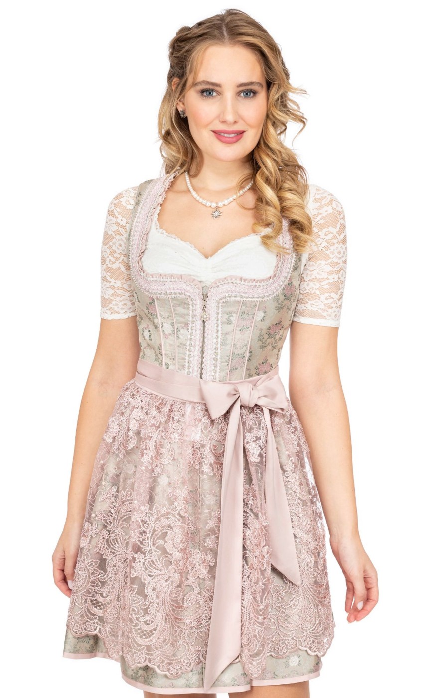 Damen Krüger Dirndl | Kruger Dirndl Mini Dirndl 2Tlg. 50Cm 414365-050-51 Hellgrun