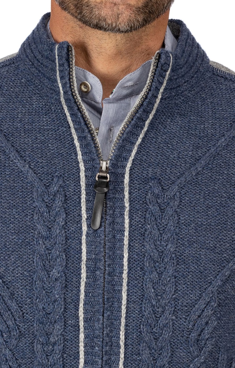 Herren Spieth & Wensky | Spieth & Wensky Strickjacke Wadim Jeansblau