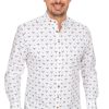 Herren Gipfelstürmer | Gipfelsturmer Hemd Stehkragen 420001-4166-45 Marine (Slim Fit)