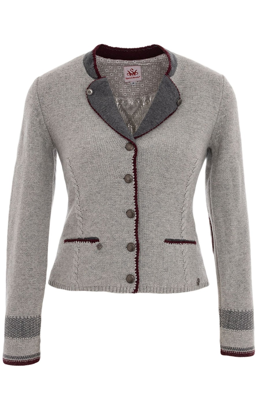 Damen Spieth & Wensky | Spieth & Wensky Strickjacke Blanda Silbergrau