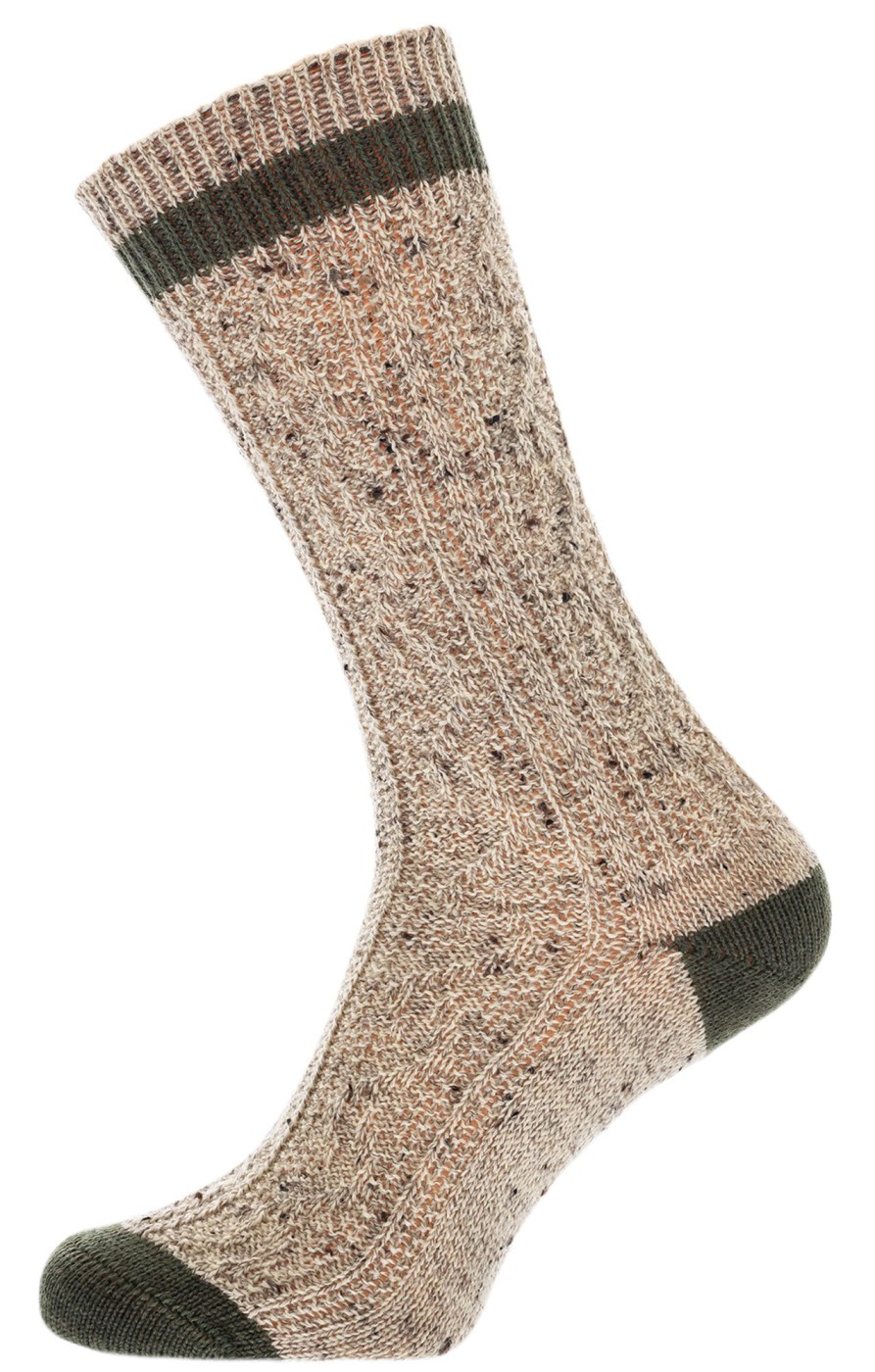 Herren Lusana | Lusana Schoppersocke L5698T-930 Beige Jagdgrun