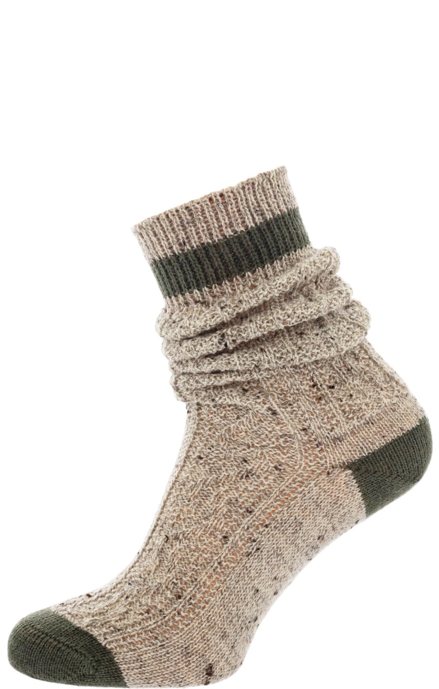 Herren Lusana | Lusana Schoppersocke L5698T-930 Beige Jagdgrun