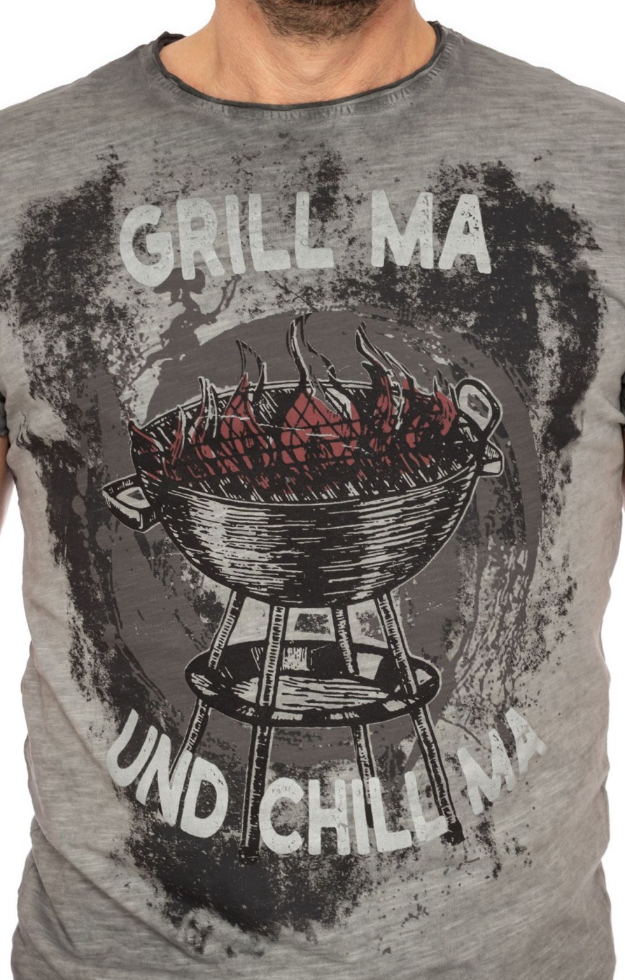 Herren Hangowear | Hangowear T-Shirt Grill & Chill Grey