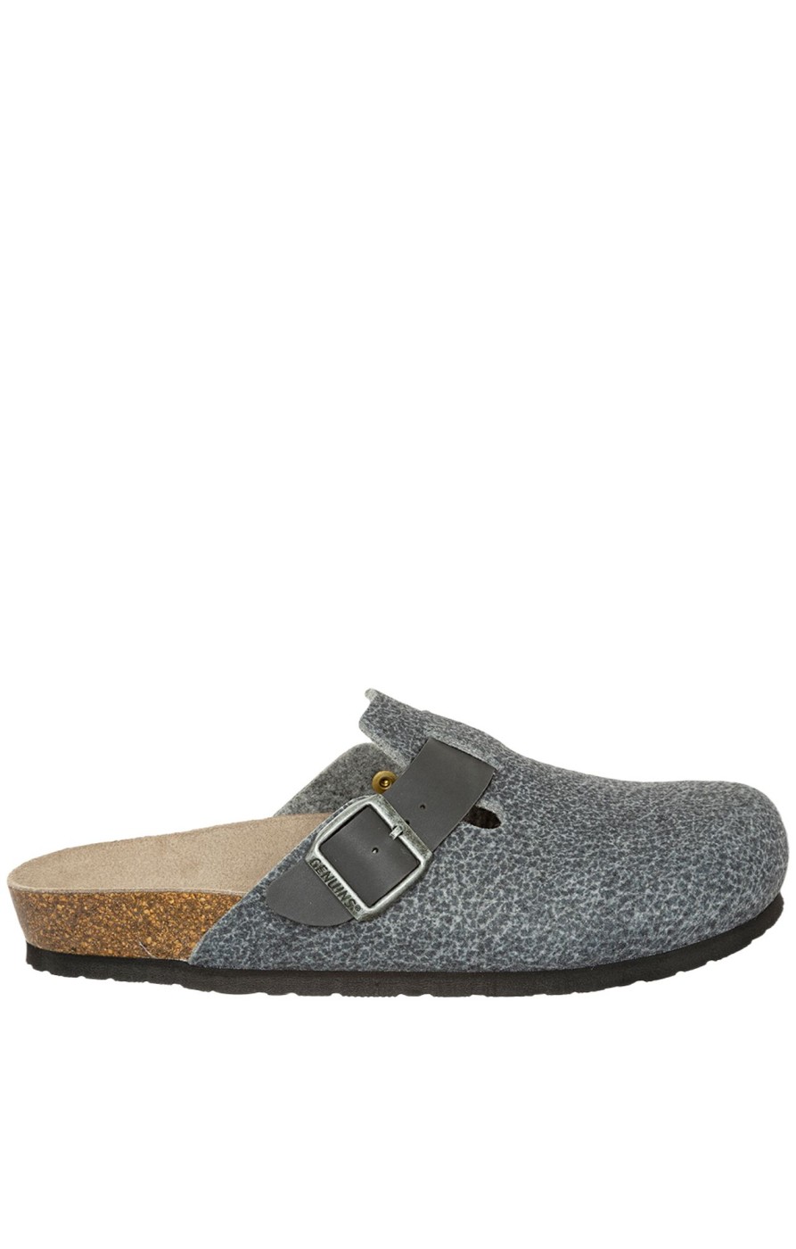 Herren Genuins | Genuins Pantoffeln G101549 Riva Grau