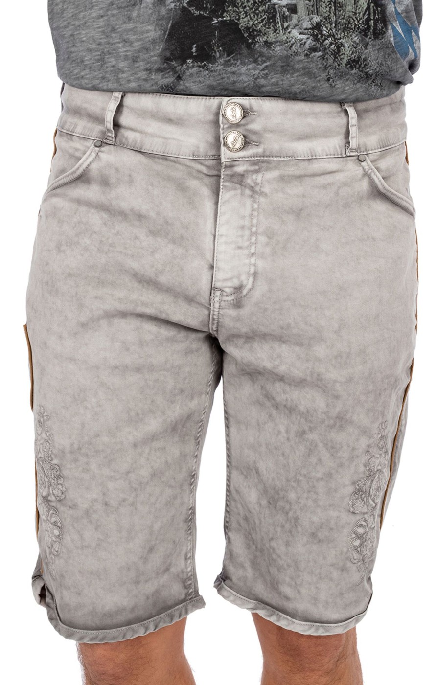 Herren Hangowear | Hangowear Trachtenjeans Hector Shorts Hellgrau