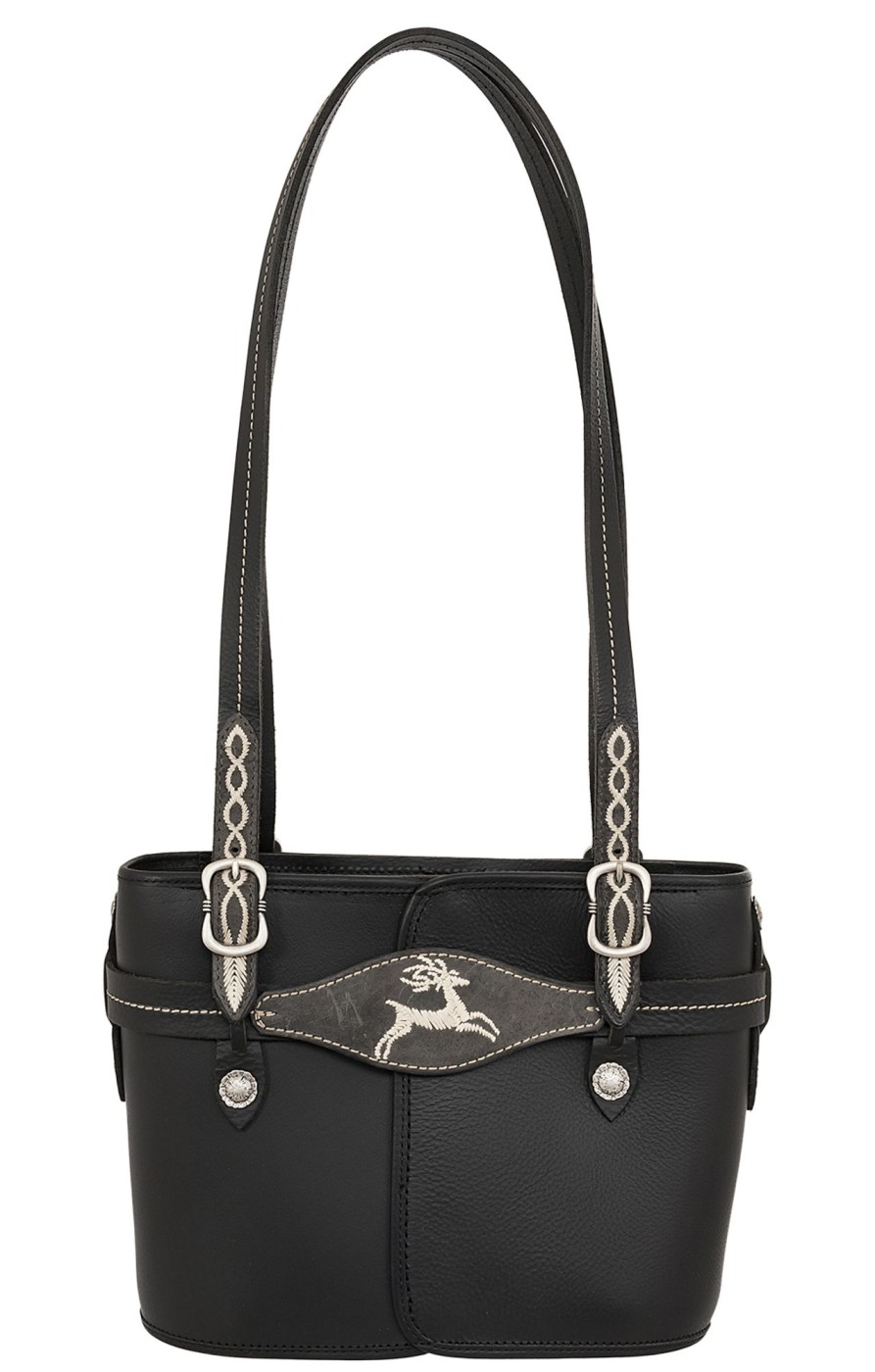 Damen Sima | Sima Tasche 192-3266 Schwarz Mit Stick