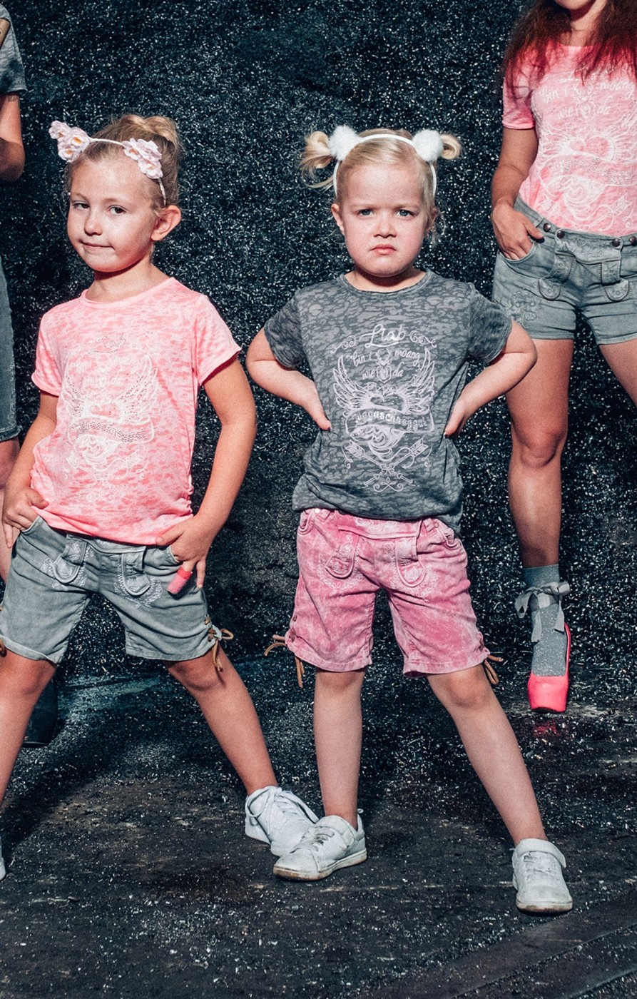 Kinder Hangowear | Hangowear Jeansshort Colorshort Kids Pink