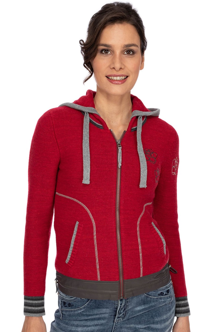 Damen Spieth & Wensky | Spieth & Wensky Strickjacke Tinette Rot