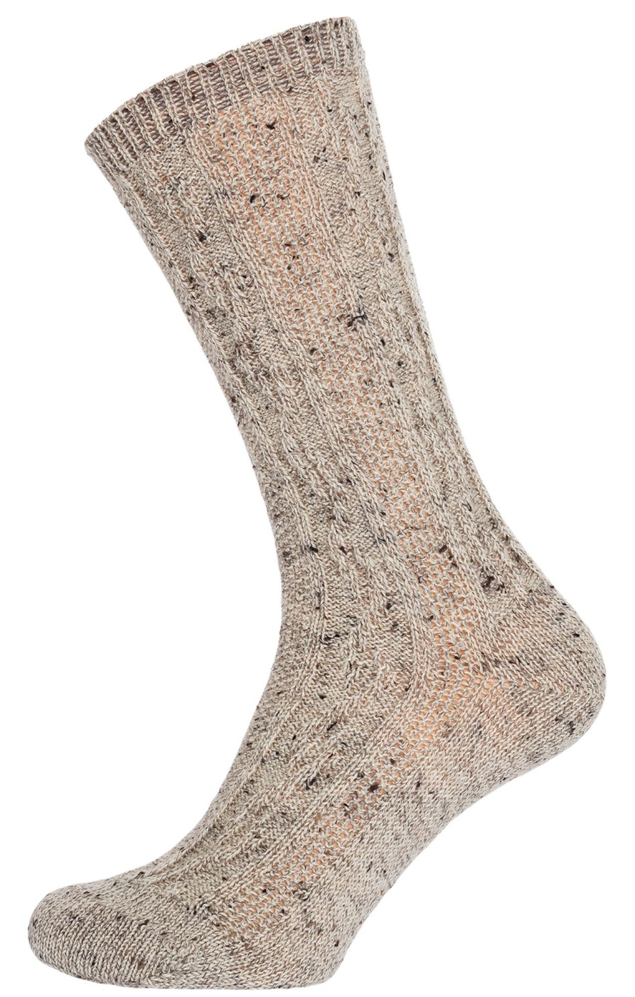 Herren Lusana | Lusana Schoppersocke L5694-9 Beige Meliert