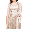 Damen Marjo | Marjo Midi Dirndl 2Tlg. 65Cm Nadja Champagner