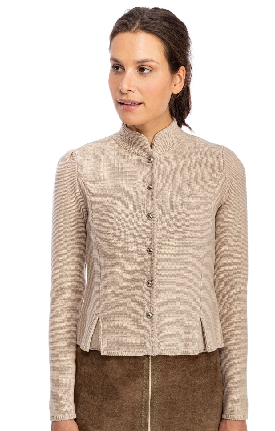 Damen AlpSpur | Alpspur Strickjacke Biostyle2 Beige Melange