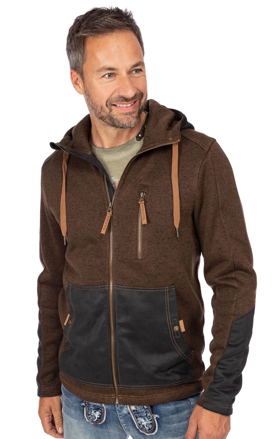 Herren OS-Trachten | Os-Trachten Outdoorjacke Mangfall Dunkelbraun