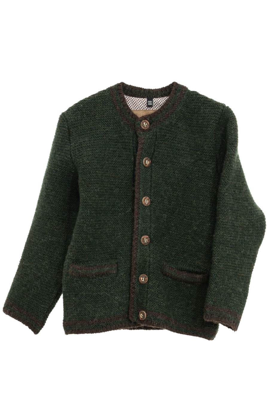 Kinder OS-Trachten | Os-Trachten Kinderstrickjacke 487000-0772-55 Oliv