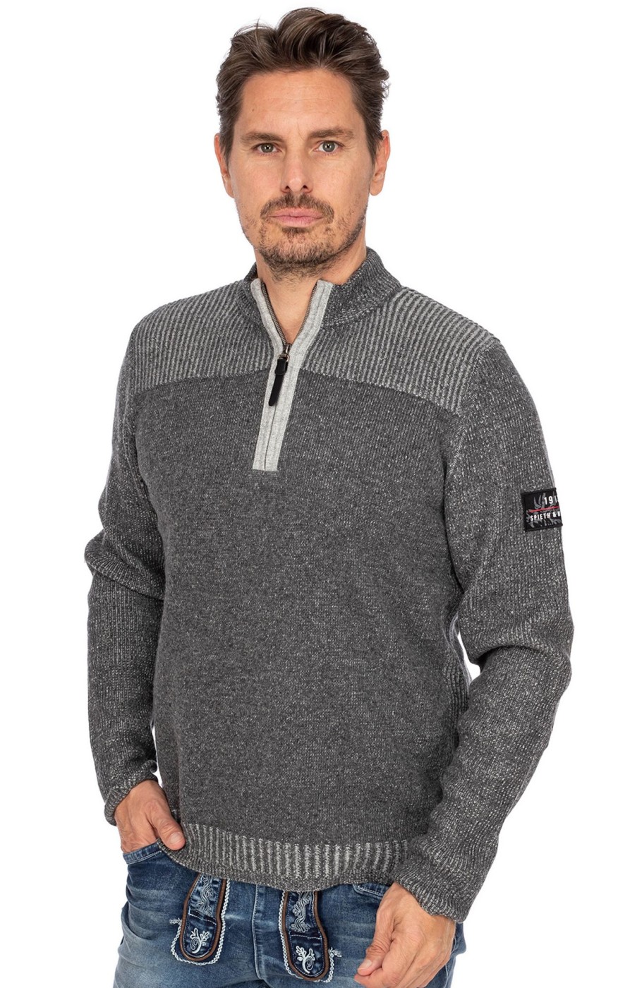 Herren Spieth & Wensky | Spieth & Wensky Strickpullover Antonius Anthrazit