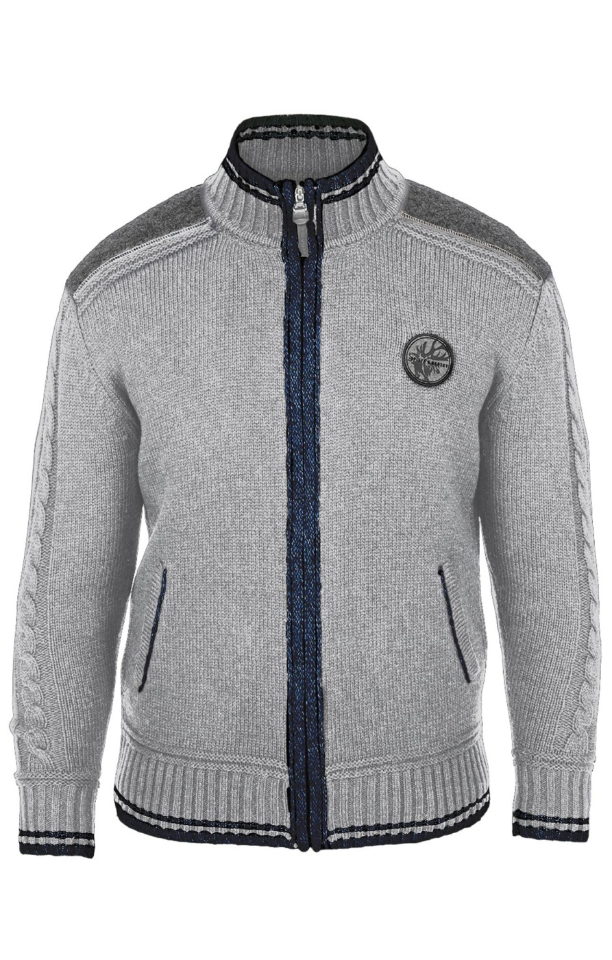 Herren Spieth & Wensky | Spieth & Wensky Strickjacke Betzbach Hellgrau