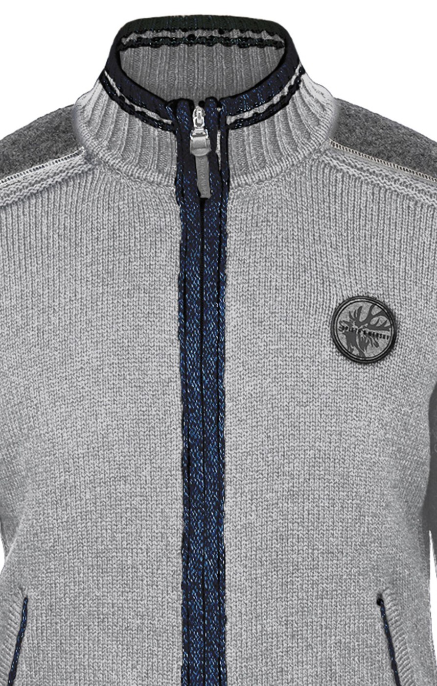 Herren Spieth & Wensky | Spieth & Wensky Strickjacke Betzbach Hellgrau