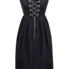 Damen Gwandler | Gwandler Langes Dirndl 1Tlg. 94Cm Theres Schwarz