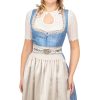 Damen Krüger Dirndl | Kruger Dirndl Midi Dirndl 2Tlg. 60Cm 111664-060-8 Blau