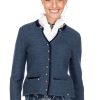 Damen Spieth & Wensky | Spieth & Wensky Trachten Strickjacke Malta Jeansblau