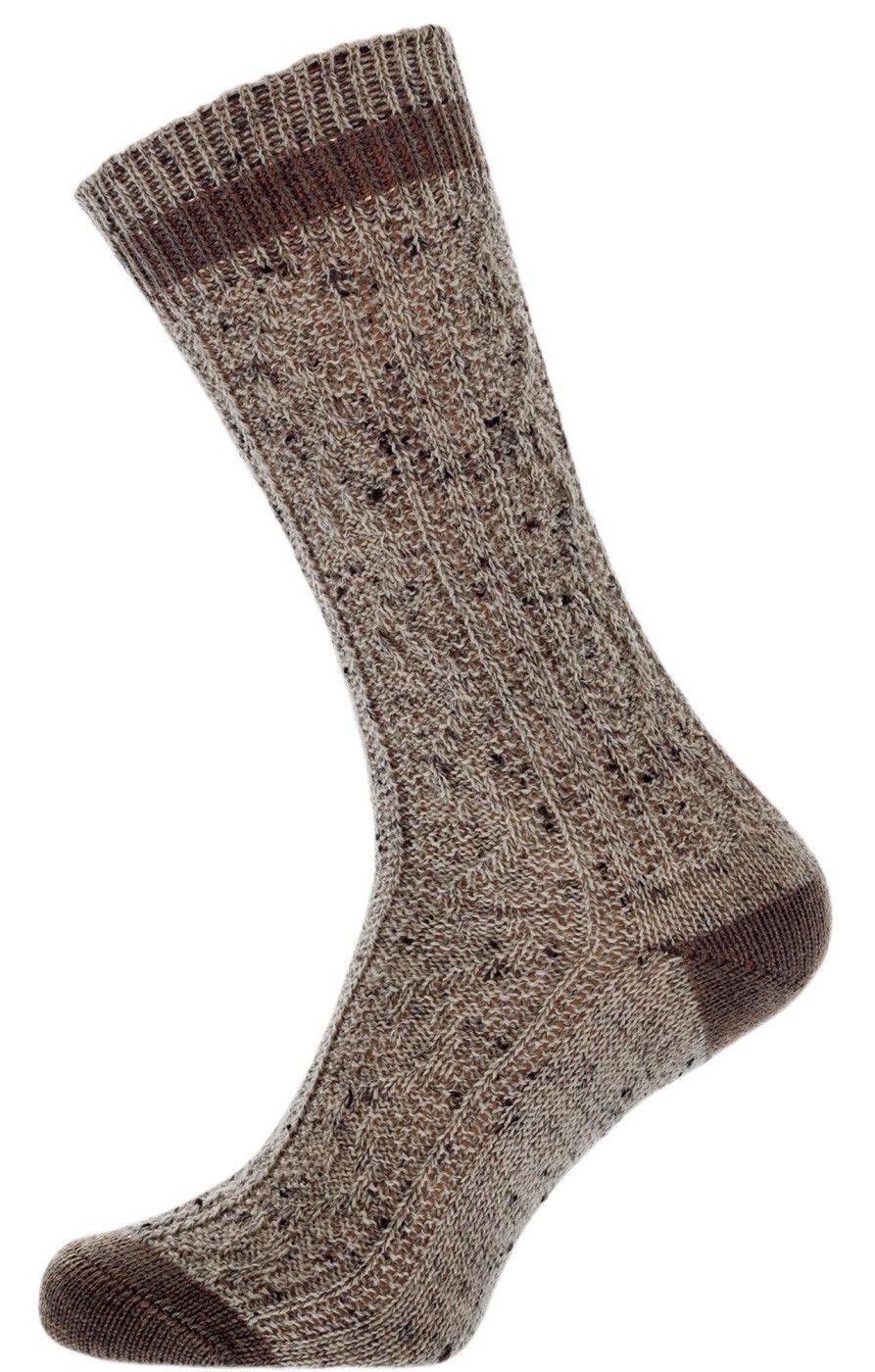 Herren Lusana | Lusana Schoppersocke L5698T-211 Braunmeliert Braun