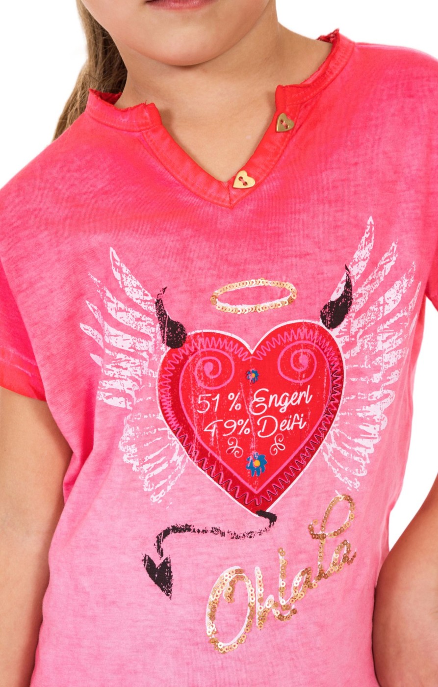 Kinder Hangowear | Hangowear Ar T-Shirt Rike Kids Rot