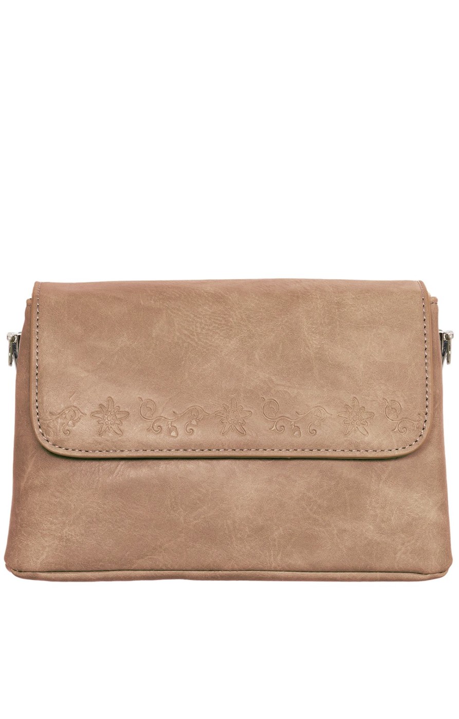 Damen Lady Edelweiss | Lady Edelweiss Handtasche 15012 Taupe In Lederoptik