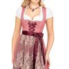 Damen Marjo | Marjo Mini Dirndl 2Tlg. 58Cm Lia Beere Rosa Mauve