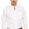 Herren Almsach | Almsach Hemd Stehkragen Lf133 Weis (Slim Fit)