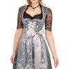 Damen Marjo | Marjo Mini Dirndl 2Tlg. 58Cm Wanja Silber