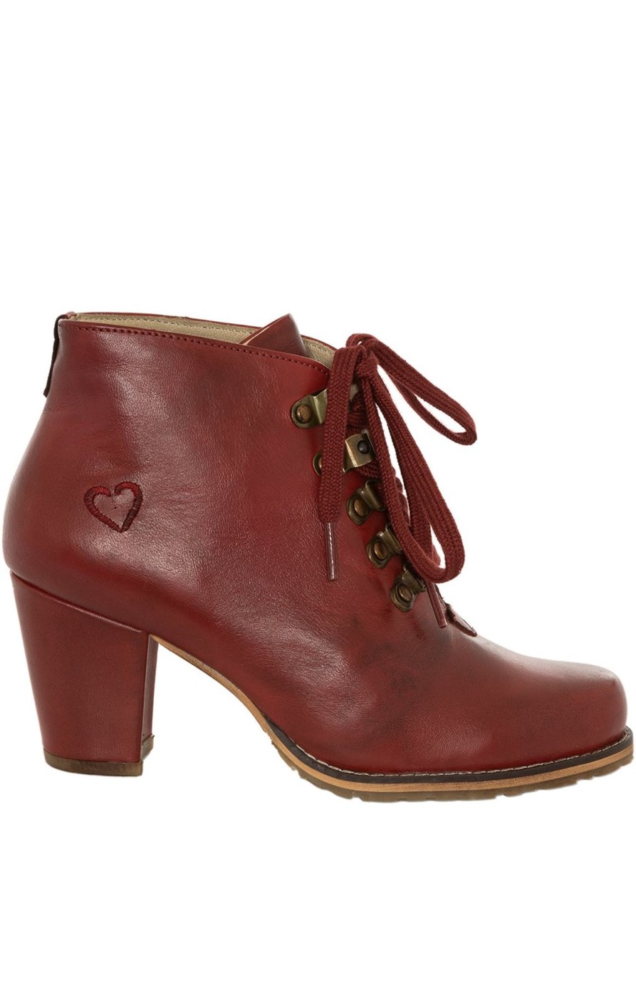 Schuhe Spieth & Wensky | Spieth & Wensky Trachten Stiefel Vintage D482 - Irmtraud Rot