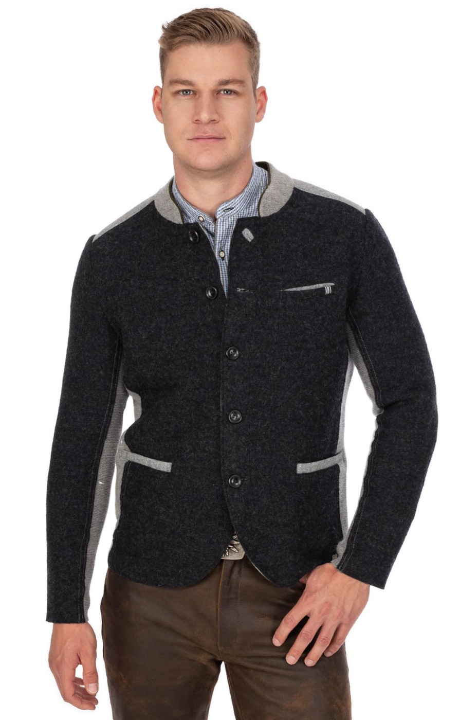 Herren Spieth & Wensky | Spieth & Wensky Walkjacke Bristol Dunkelgrau