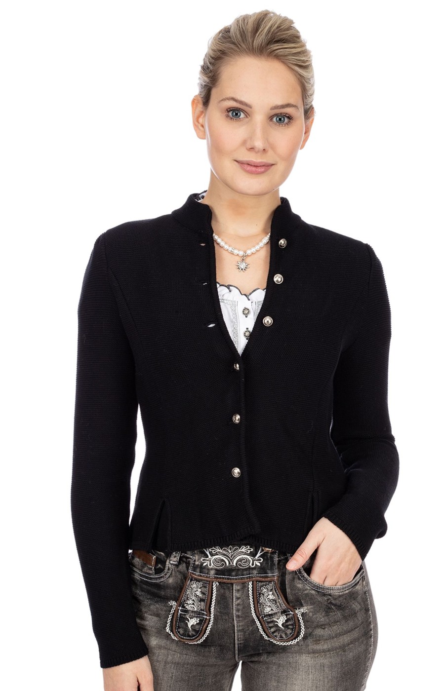 Damen AlpSpur | Alpspur Strickjacke Biostyle2 Schwarz