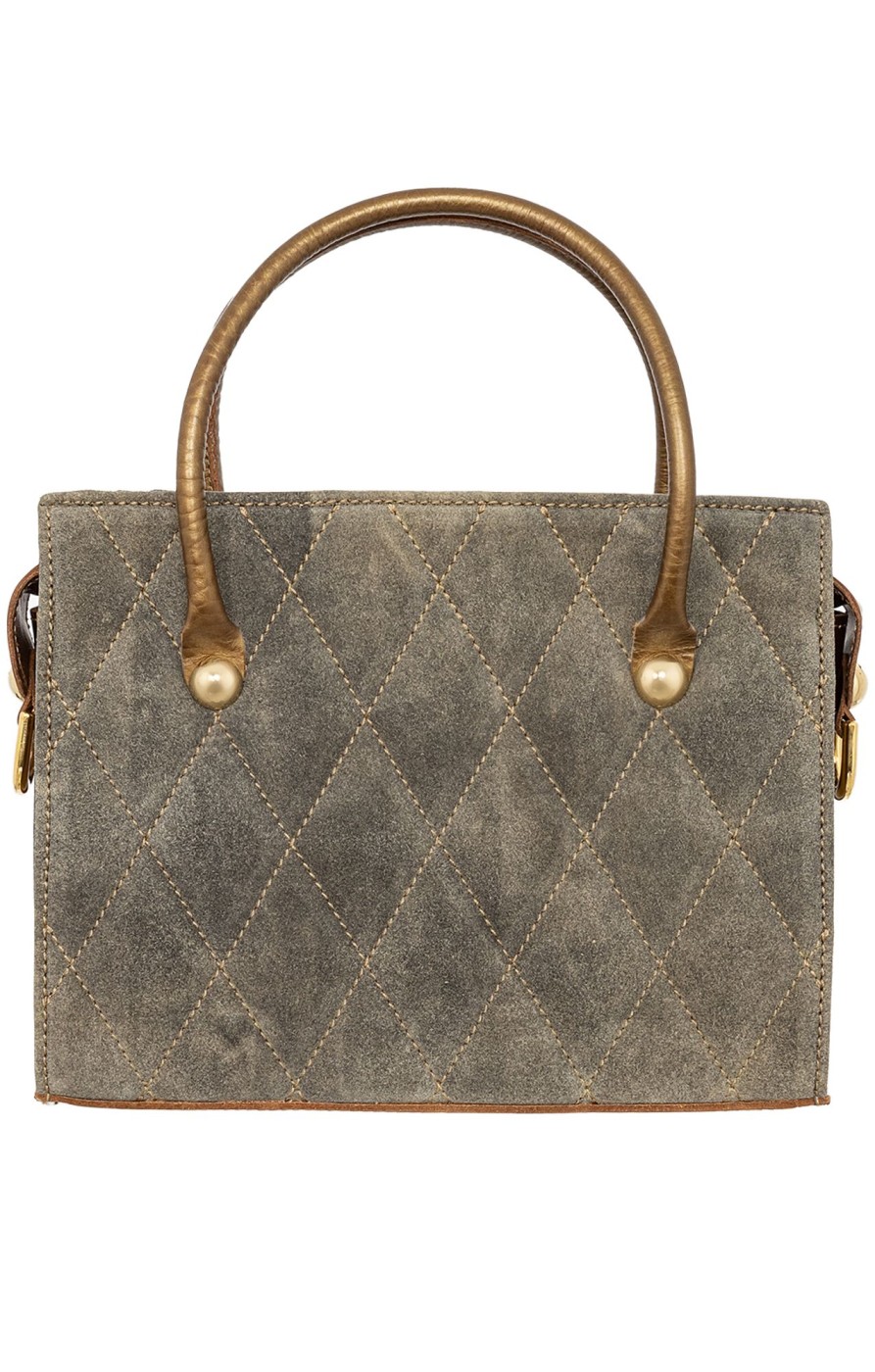 Damen Sima | Sima Handtasche "Karree" Hirschleder 17-4427 Braun Gold