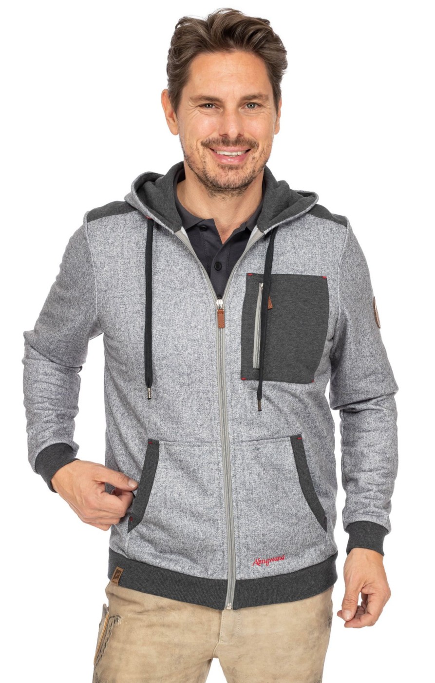 Herren Almgwand | Almgwand Sweatjacke Silvrettahorn Anthrazit Shadow